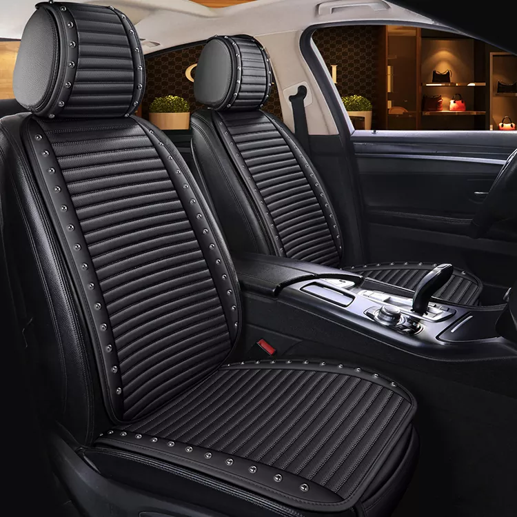 Fashion Universal Leather Seat Covers Full Set with Rivet color options