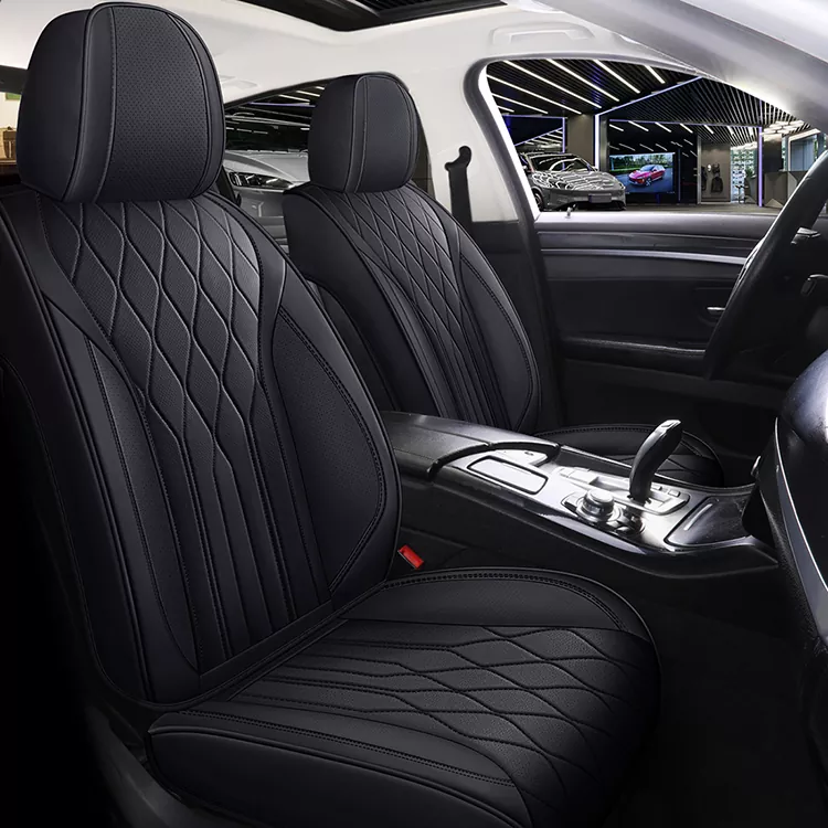 Black Universal Leather Auto Seat Covers